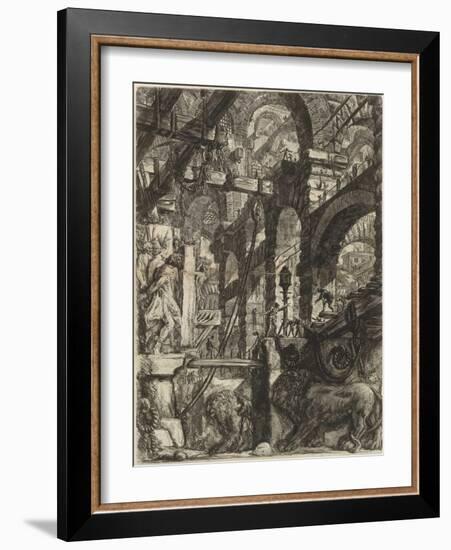 From the Series the Imaginary Prisons (Le Carceri D'invenzione) Par Piranesi, Giovanni Battista (17-Giovanni Battista Piranesi-Framed Giclee Print