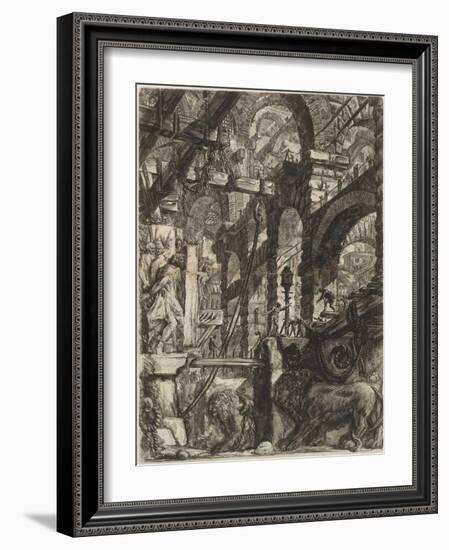 From the Series the Imaginary Prisons (Le Carceri D'invenzione) Par Piranesi, Giovanni Battista (17-Giovanni Battista Piranesi-Framed Giclee Print