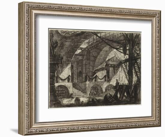 From the Series the Imaginary Prisons (Le Carceri D'invenzione) Par Piranesi, Giovanni Battista (17-Giovanni Battista Piranesi-Framed Giclee Print