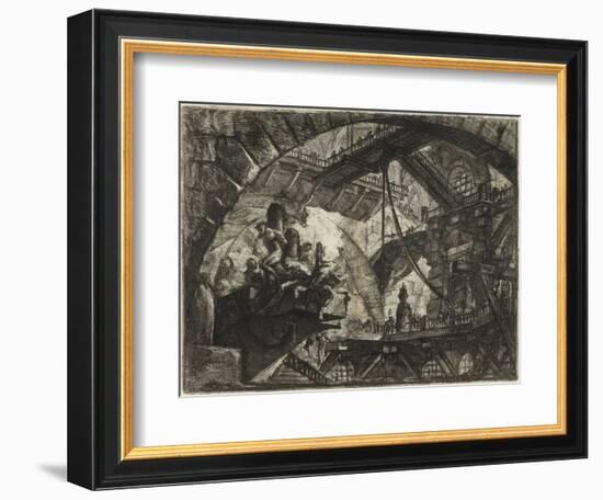 From the Series the Imaginary Prisons (Le Carceri D'invenzione) Par Piranesi, Giovanni Battista (17-Giovanni Battista Piranesi-Framed Giclee Print