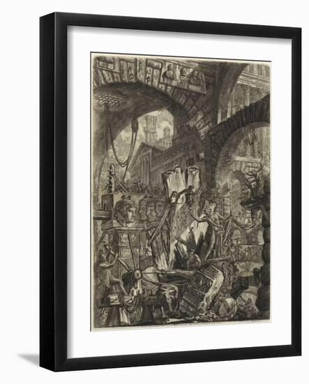 From the Series the Imaginary Prisons (Le Carceri D'invenzione) Par Piranesi, Giovanni Battista (17-Giovanni Battista Piranesi-Framed Giclee Print