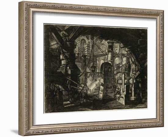 From the Series the Imaginary Prisons (Le Carceri D'invenzione) Par Piranesi, Giovanni Battista (17-Giovanni Battista Piranesi-Framed Giclee Print