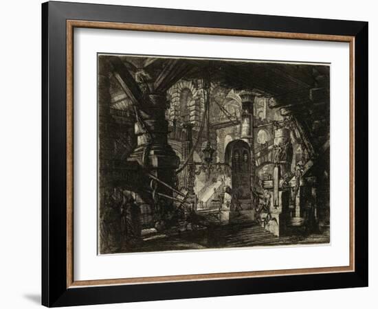 From the Series the Imaginary Prisons (Le Carceri D'invenzione) Par Piranesi, Giovanni Battista (17-Giovanni Battista Piranesi-Framed Giclee Print