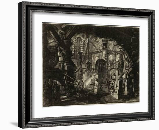 From the Series the Imaginary Prisons (Le Carceri D'invenzione) Par Piranesi, Giovanni Battista (17-Giovanni Battista Piranesi-Framed Giclee Print