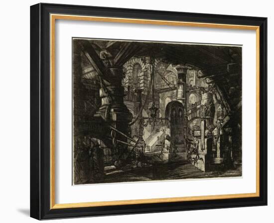 From the Series the Imaginary Prisons (Le Carceri D'invenzione) Par Piranesi, Giovanni Battista (17-Giovanni Battista Piranesi-Framed Giclee Print