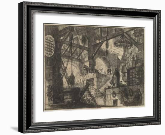 From the Series the Imaginary Prisons (Le Carceri D'invenzione) Par Piranesi, Giovanni Battista (17-Giovanni Battista Piranesi-Framed Giclee Print