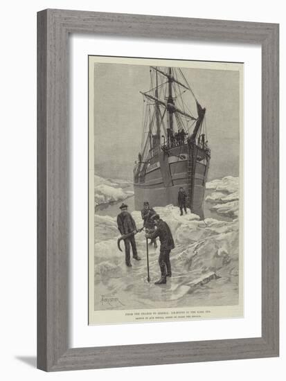 From the Thames to Siberia, Ice-Bound in the Kara Sea-Amedee Forestier-Framed Giclee Print