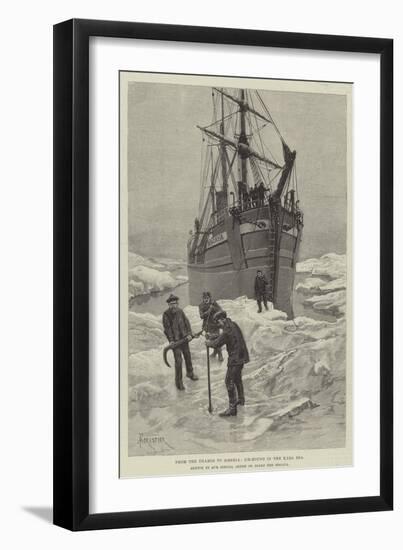 From the Thames to Siberia, Ice-Bound in the Kara Sea-Amedee Forestier-Framed Giclee Print