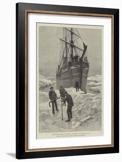 From the Thames to Siberia, Ice-Bound in the Kara Sea-Amedee Forestier-Framed Giclee Print