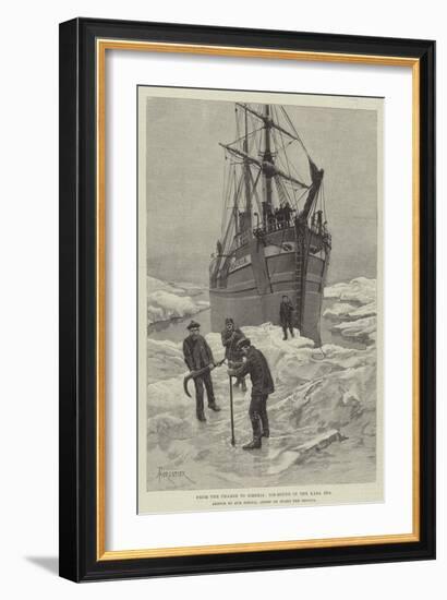 From the Thames to Siberia, Ice-Bound in the Kara Sea-Amedee Forestier-Framed Giclee Print