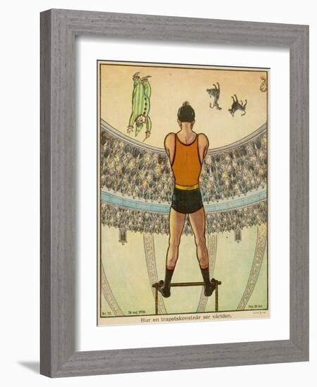From the Trapeze; How the Acrobat Sees His Audience-null-Framed Art Print