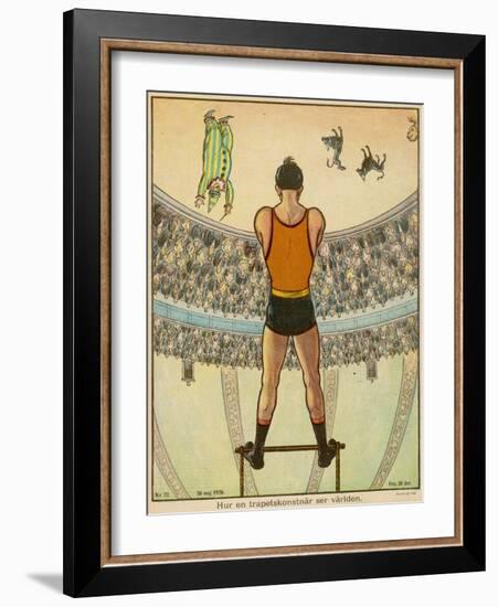 From the Trapeze; How the Acrobat Sees His Audience-null-Framed Art Print