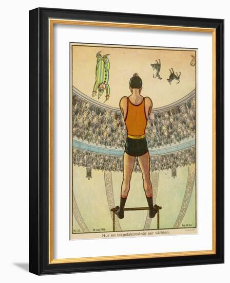 From the Trapeze; How the Acrobat Sees His Audience-null-Framed Art Print