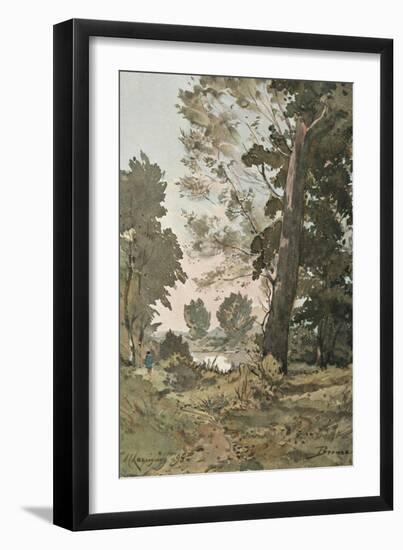 From the Watercolour by Henri Harpignies, C1839-1898, (1898)-Henri-Joseph Harpignies-Framed Giclee Print