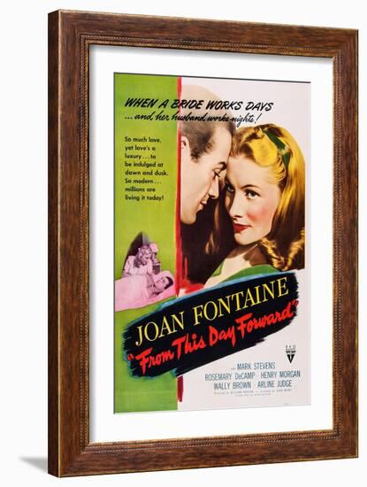 From This Day Forward, from Left: Mark Stevens, Joan Fontaine, 1946-null-Framed Premium Giclee Print