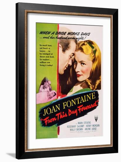 From This Day Forward, from Left: Mark Stevens, Joan Fontaine, 1946-null-Framed Premium Giclee Print