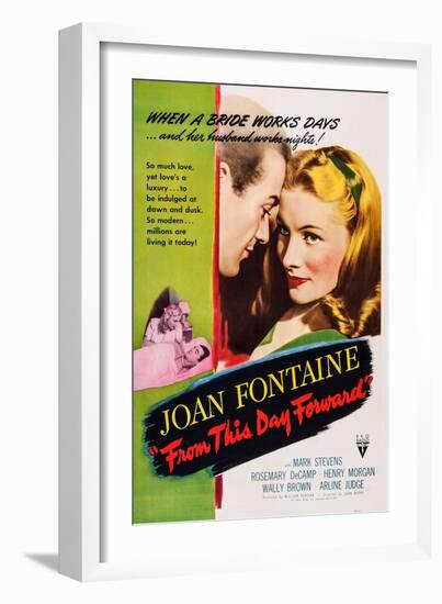 From This Day Forward, from Left: Mark Stevens, Joan Fontaine, 1946-null-Framed Premium Giclee Print