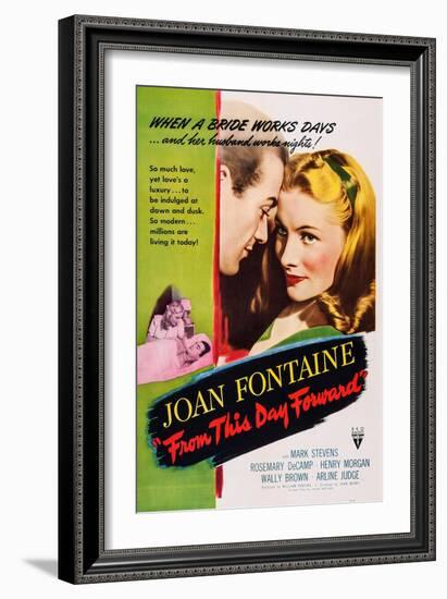 From This Day Forward, from Left: Mark Stevens, Joan Fontaine, 1946-null-Framed Premium Giclee Print