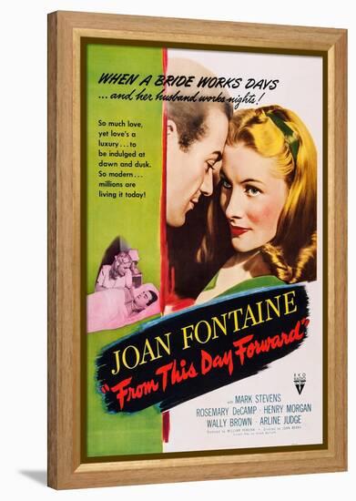 From This Day Forward, from Left: Mark Stevens, Joan Fontaine, 1946-null-Framed Stretched Canvas