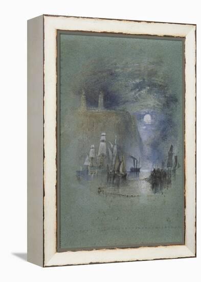 from Turner's Annual Tour: The Seine 1834 Watercolours, Light-Towers of la Hève (Vignette)-Joseph Mallord William Turner-Framed Premier Image Canvas