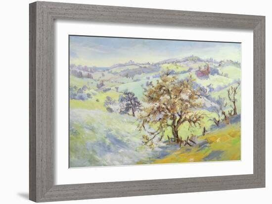 From Udimore Towards Peasmarch, Sussex, in Winter-Anne Durham-Framed Giclee Print