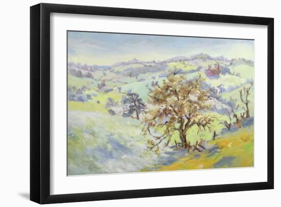 From Udimore Towards Peasmarch, Sussex, in Winter-Anne Durham-Framed Giclee Print