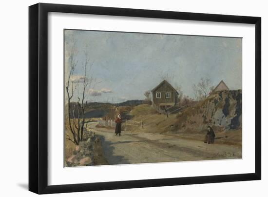 From Vestre Aker, 1881 (Oil on Paper)-Edvard Munch-Framed Giclee Print