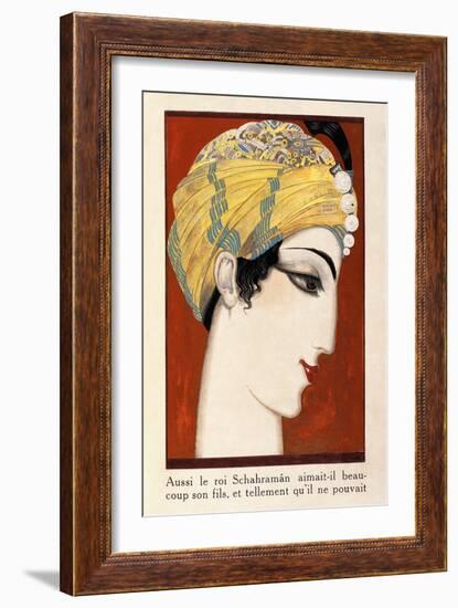 Front Cover, from 'History of the Princess Boudour- Tales of a Thousand and One Nights', 1926-Francois-Louis Schmied-Framed Giclee Print