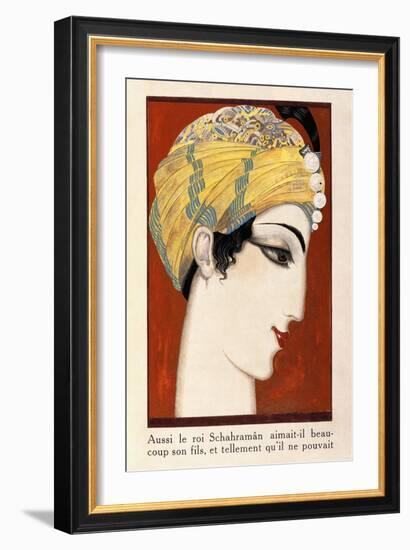 Front Cover, from 'History of the Princess Boudour- Tales of a Thousand and One Nights', 1926-Francois-Louis Schmied-Framed Giclee Print