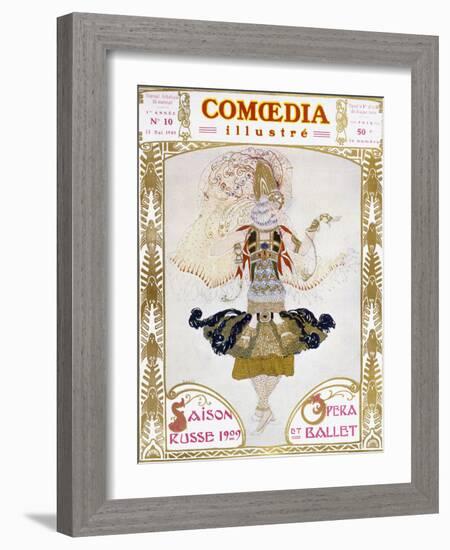 Front Cover of Comoedia, 1909 (Colour Litho)-Leon Bakst-Framed Giclee Print