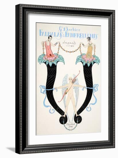 Front Cover of 'Falbalas and Fanfreluches, Almanach des Modes Présentes, Passées et Futures', 1926-Georges Barbier-Framed Giclee Print