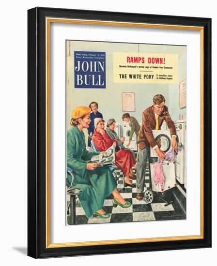 Front Cover of 'John Bull', February 1954-null-Framed Giclee Print
