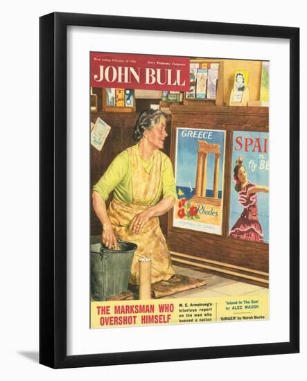 Front Cover of 'John Bull', February 1956-null-Framed Giclee Print