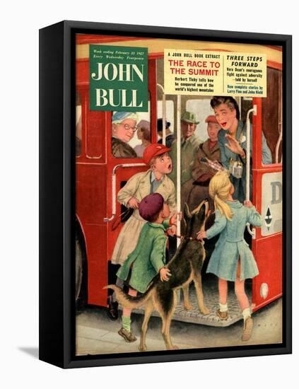 Front Cover of 'John Bull', February 1957-null-Framed Premier Image Canvas