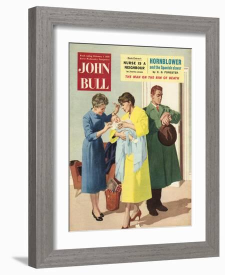 Front Cover of 'John Bull', February 1958-null-Framed Giclee Print