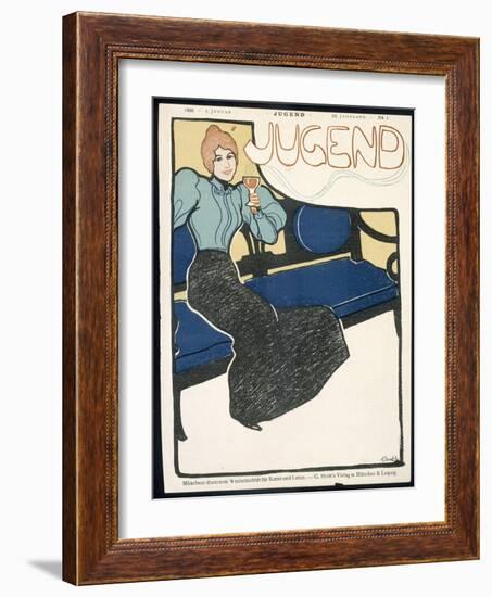 Front Cover of Jugend Magazine, January 1898-German School-Framed Giclee Print