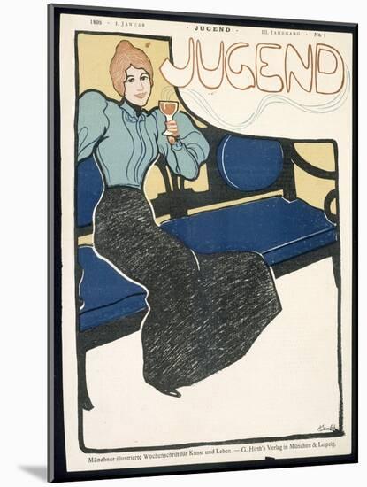 Front Cover of Jugend Magazine, January 1898-German School-Mounted Giclee Print