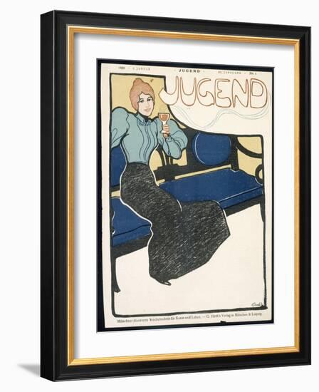 Front Cover of Jugend Magazine, January 1898-German School-Framed Giclee Print
