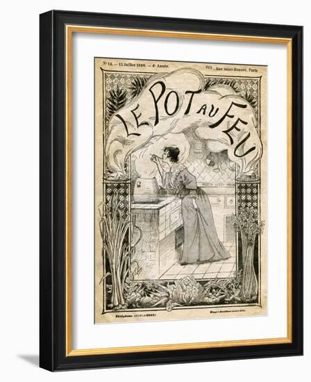 Front Cover of Le Pot Au Feu, 15th July 1896-null-Framed Giclee Print