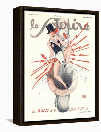 Front Cover of 'Le Sourire', January 1929-Georges Leonnec-Framed Premier Image Canvas