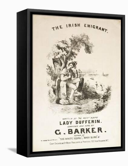 Front Cover of Music Score for 'The Irish Immigrant'-null-Framed Premier Image Canvas