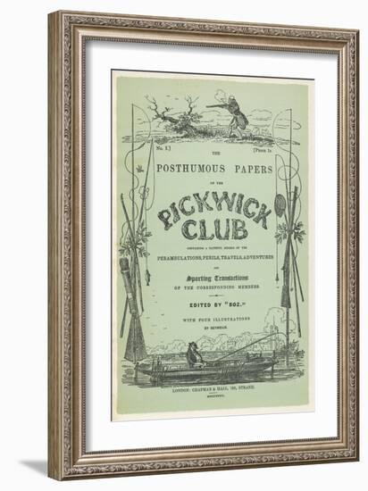 Front Cover of the First Issue of the Pickwick Papers-Robert Seymour-Framed Art Print