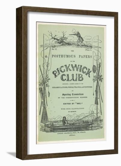 Front Cover of the First Issue of the Pickwick Papers-Robert Seymour-Framed Art Print