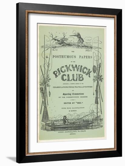 Front Cover of the First Issue of the Pickwick Papers-Robert Seymour-Framed Art Print