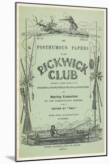 Front Cover of the First Issue of the Pickwick Papers-Robert Seymour-Mounted Art Print