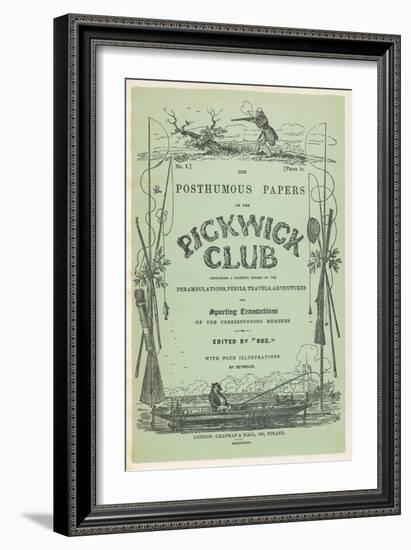 Front Cover of the First Issue of the Pickwick Papers-Robert Seymour-Framed Art Print