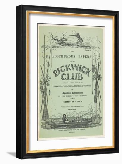 Front Cover of the First Issue of the Pickwick Papers-Robert Seymour-Framed Art Print