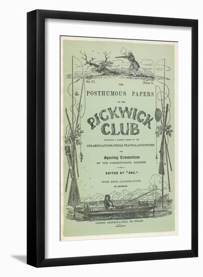 Front Cover of the First Issue of the Pickwick Papers-Robert Seymour-Framed Premium Giclee Print