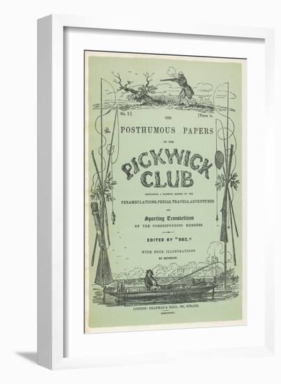 Front Cover of the First Issue of the Pickwick Papers-Robert Seymour-Framed Premium Giclee Print