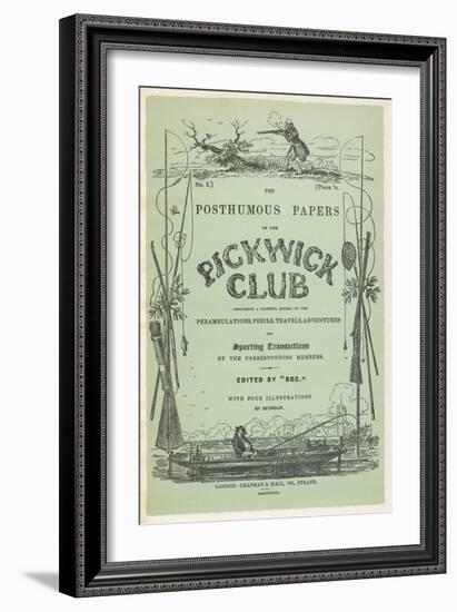 Front Cover of the First Issue of the Pickwick Papers-Robert Seymour-Framed Premium Giclee Print